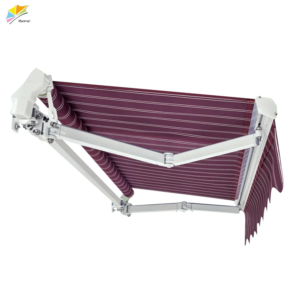 

Outdoor Type Electric Retractable Awning Manual Aluminum Window Balcony Shade Durable Aluminum Alloy Frame for Patio Space