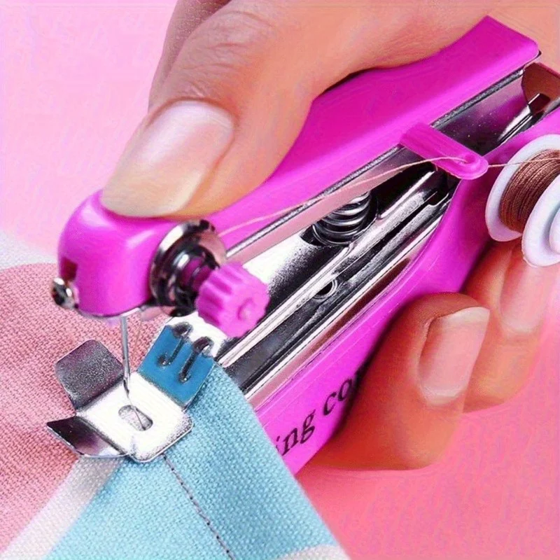 1PC Purple Mini Manuelle Nähmaschine – ein tragbares Springcome-Werkzeug für schnelle Reparaturen und kleine Projekte, kreatives Nähen ZSY