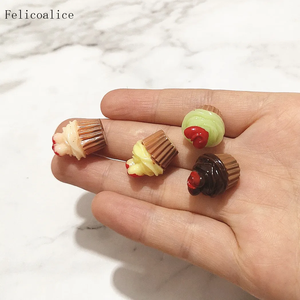 Harz Kaffeetasse Nette Kawaii Mini Kuchen Brot DIY Telefon Fall Dekor Hause Miniatur Lebensmittel Für Spielen Dekor Puppenhaus Supermarkt 1/6 – Detail 17