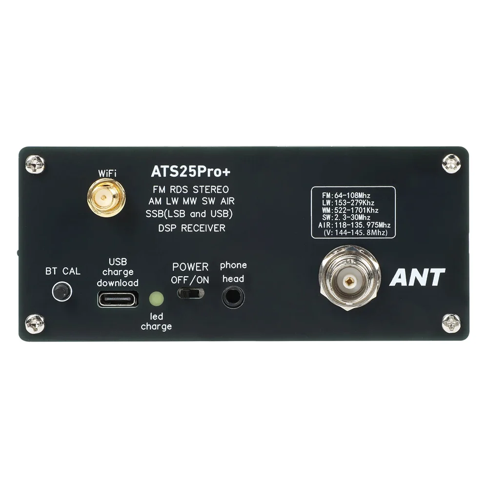 ATS25 Pro + AIR 118Mhz-135.975Mhz versión Bluetooth receptor de radio completo FM SW SSB MW LW firmware 4,2 SI5351 receptor mezclador