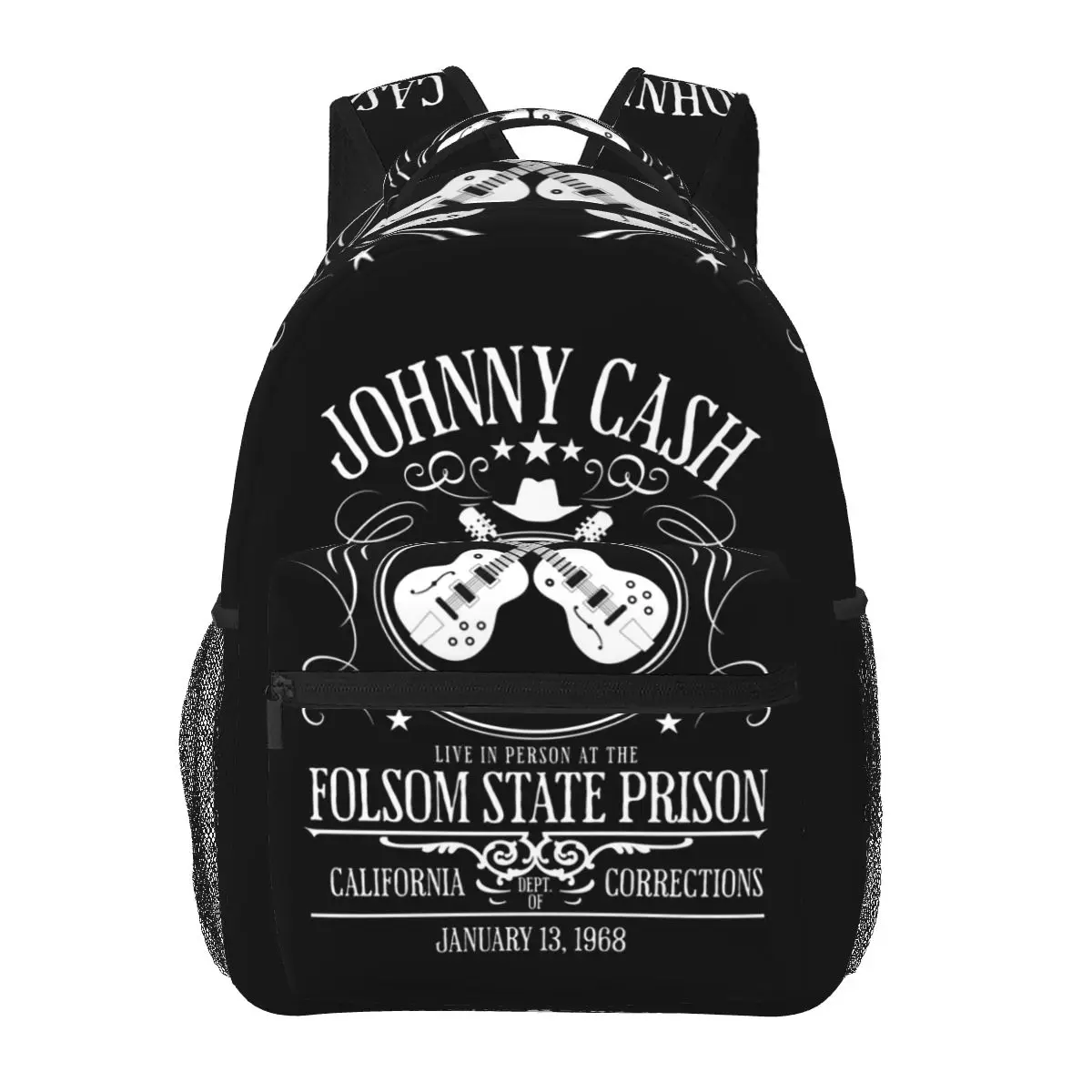 Johnny Cash Live At Folsom State Prison Jan 13 1968 Backpacks Boys Girls Bookbag  School Bags Travel Rucksack Shoulder Bag