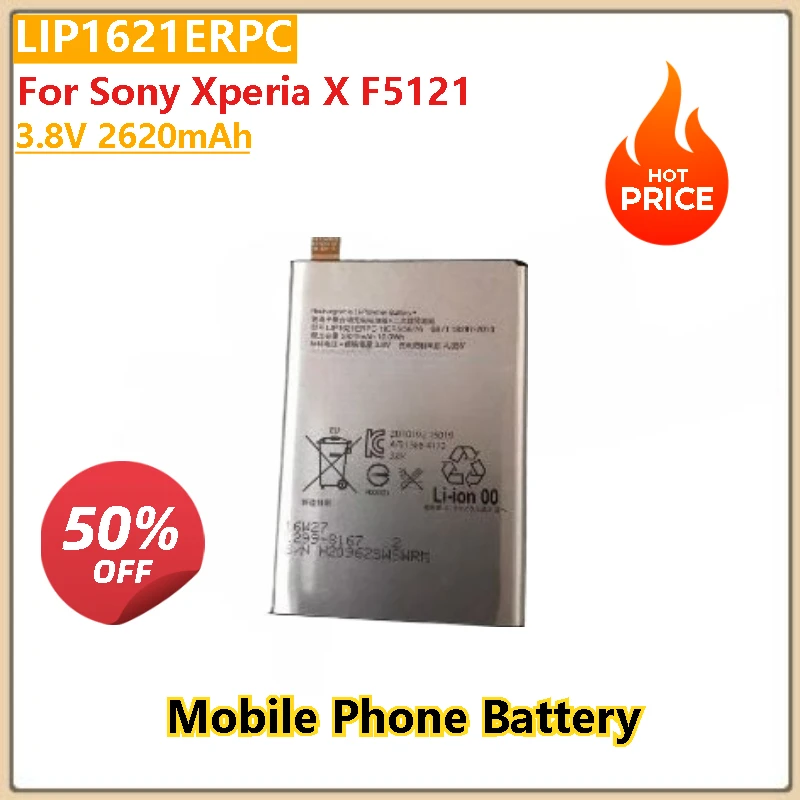 

New 3.8V 2620mAh LIP1621ERPC Phone Battery for Sony Xperia X XZ XZ1 XA1U Z5 Mini Z5 Compact F3216 F3215 F5321 F321 E5823 E58036