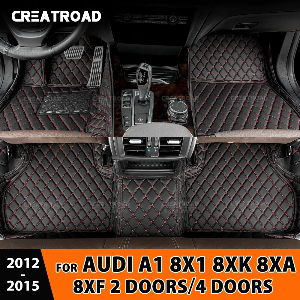 

Car floor mats for AUDI A1 8X1 8XK（2 Doors/4 Doors）2012 2013 2014 2015 Custom foot Pads carpet cover interior accessories