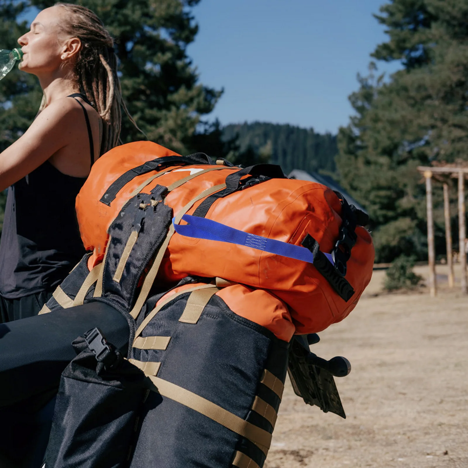 

Motorcycle Lashing Strap Wear Resistant Nylon Loop Tie Down Strap for Motorcycle Auto Tie Down Tightener Bike Transport