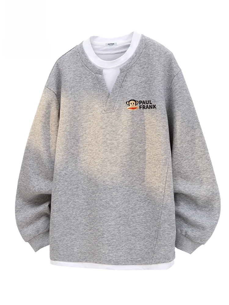 

M Long Sve round Ne Sweatirt Monkey Design Casual Comfortable Breathable Streetwear for Men And Youth