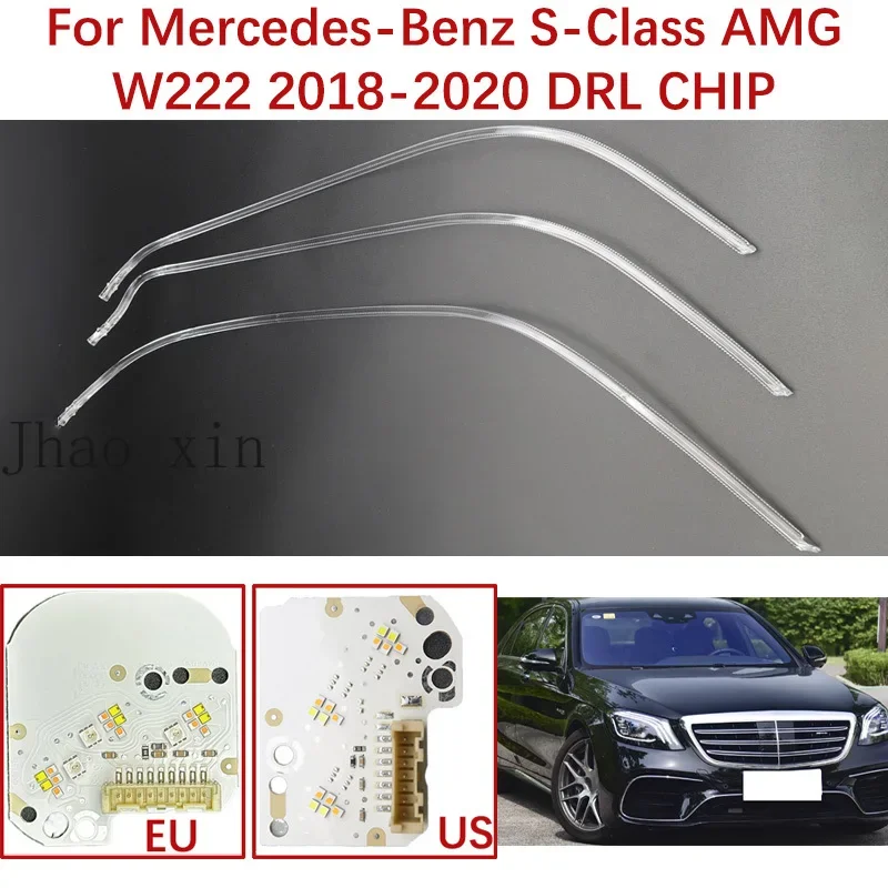 Für Mercedes-Benz S-Klasse AMG W222 2018-2020 S450 S560 Angel Eyes Leiterplatte Weißlicht Vorschaltgerät Auto-Scheinwerfer DRL CHIP Röhre – Detail 1