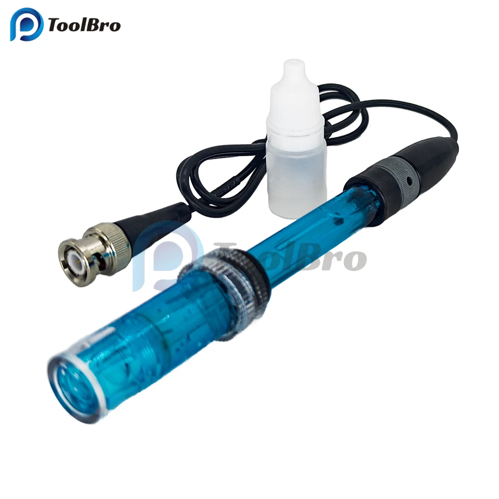 Refillable PH Electrode Probe BNC Connector PH Controller Meter Sensor ph Tester PH Electrode Probe for Aquarium Water Pool