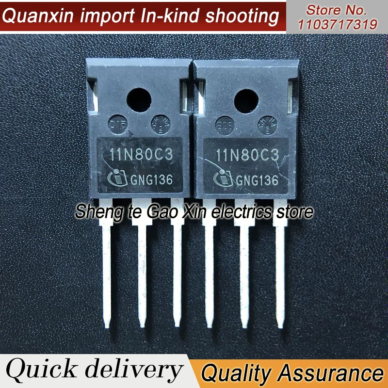 5PCS-10PCS SPW11N80C3   11N80C3 TO-247 800V11A  NEW AND ORIGINAL ON STOCK