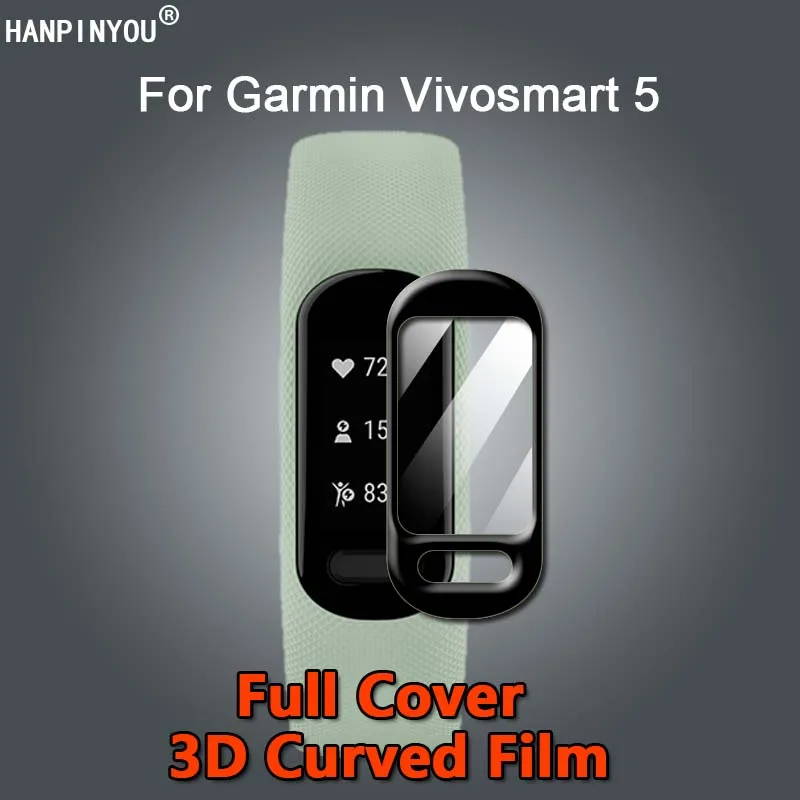 For Garmin Vivosmart Vivo Smart 5 Ultra Clear Full Cover 3D Curved Plating Soft PMMA Film Screen Protector -Not Tempered Glass