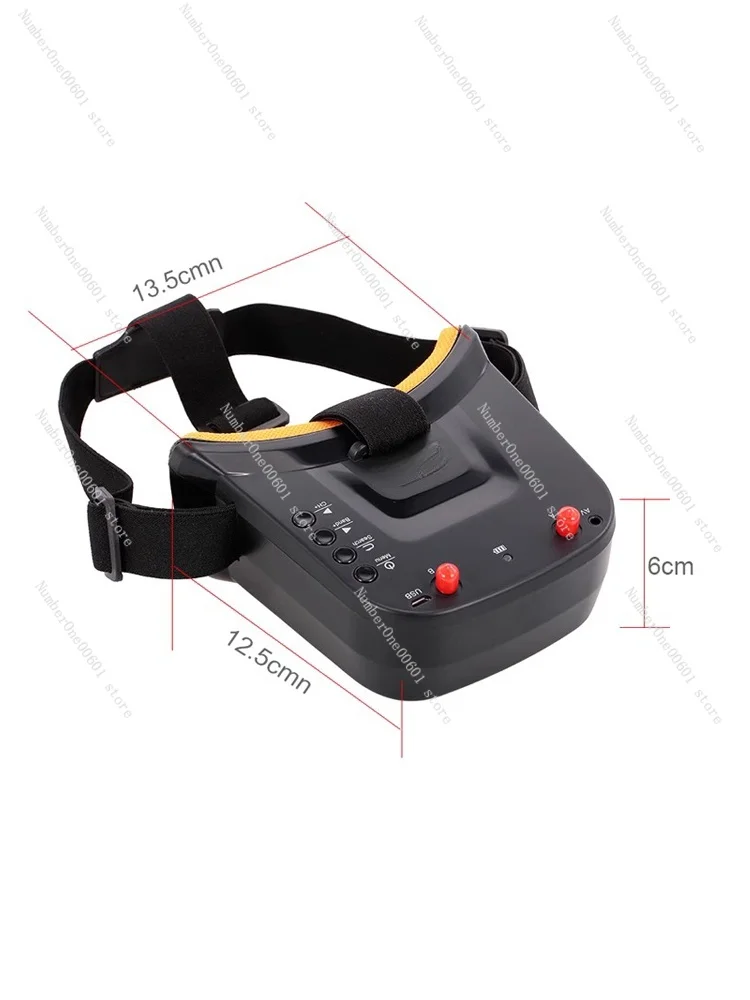 

5.8G Image Transmission and Transmitting All-in-One Machine Head-Mounted Receiving Display Indoor Model Aircraft Crossing FPV