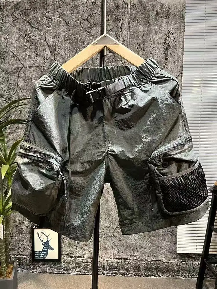 

American Functional Workwear orts Men Summer Trendy Brand Multi ket Haome Five-Quarter Loose Casual Sports Qui Dry ...