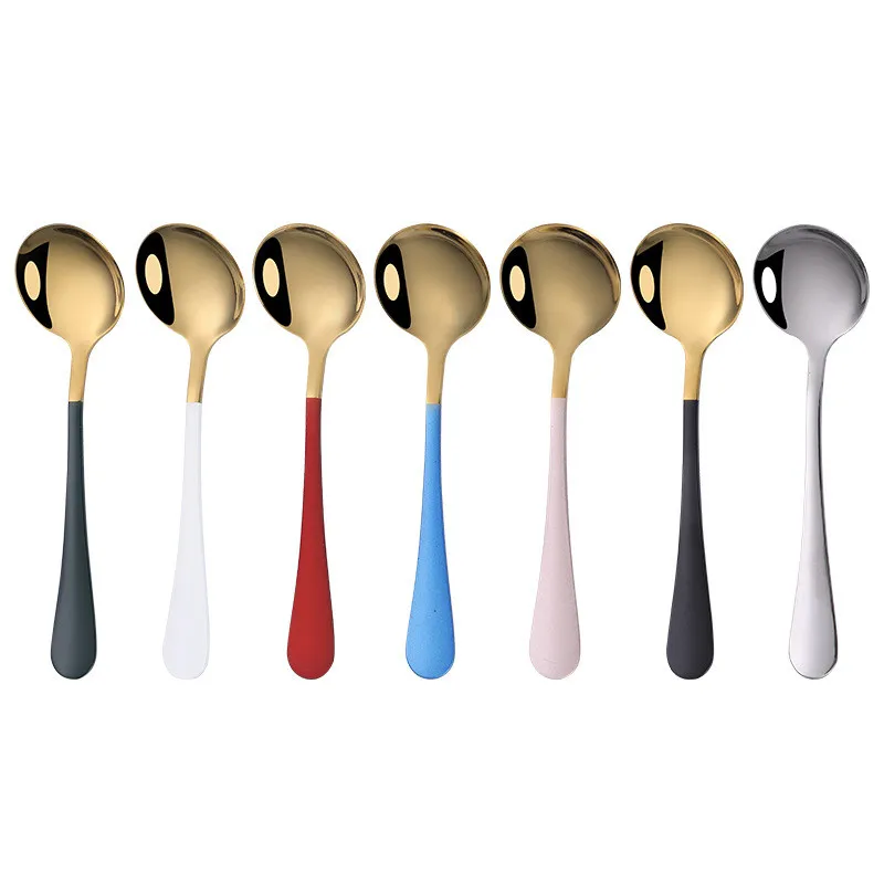 Coffee Spoon Cutlery Set Stainless Steel Ice Cream  Creative Tea-Spoon Fashion Tableware Japan and South Korea