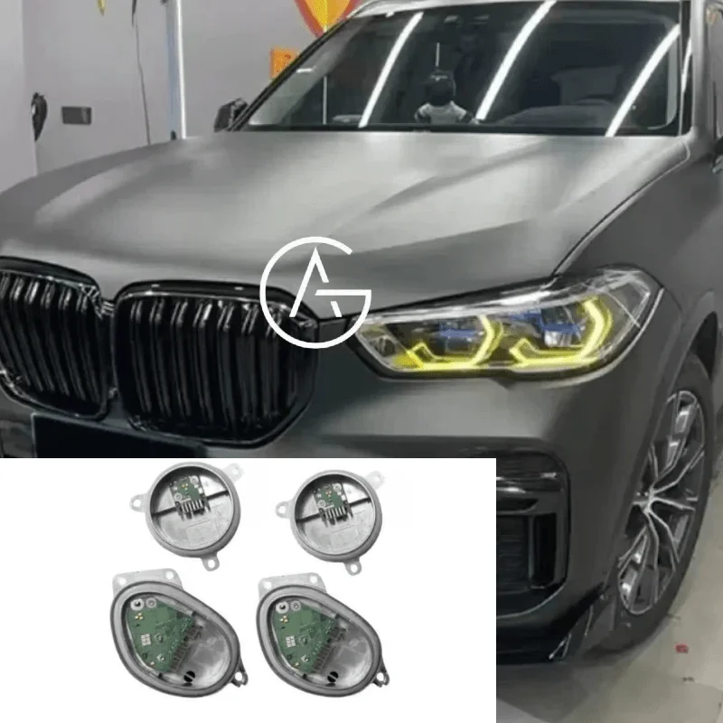 Yellow Angel Eyes Laser Headlight Daytime Running Light DRL Modules For G05 X5 G06 X6 F95 X5M F96 X6M 2019 2020 2021 2022