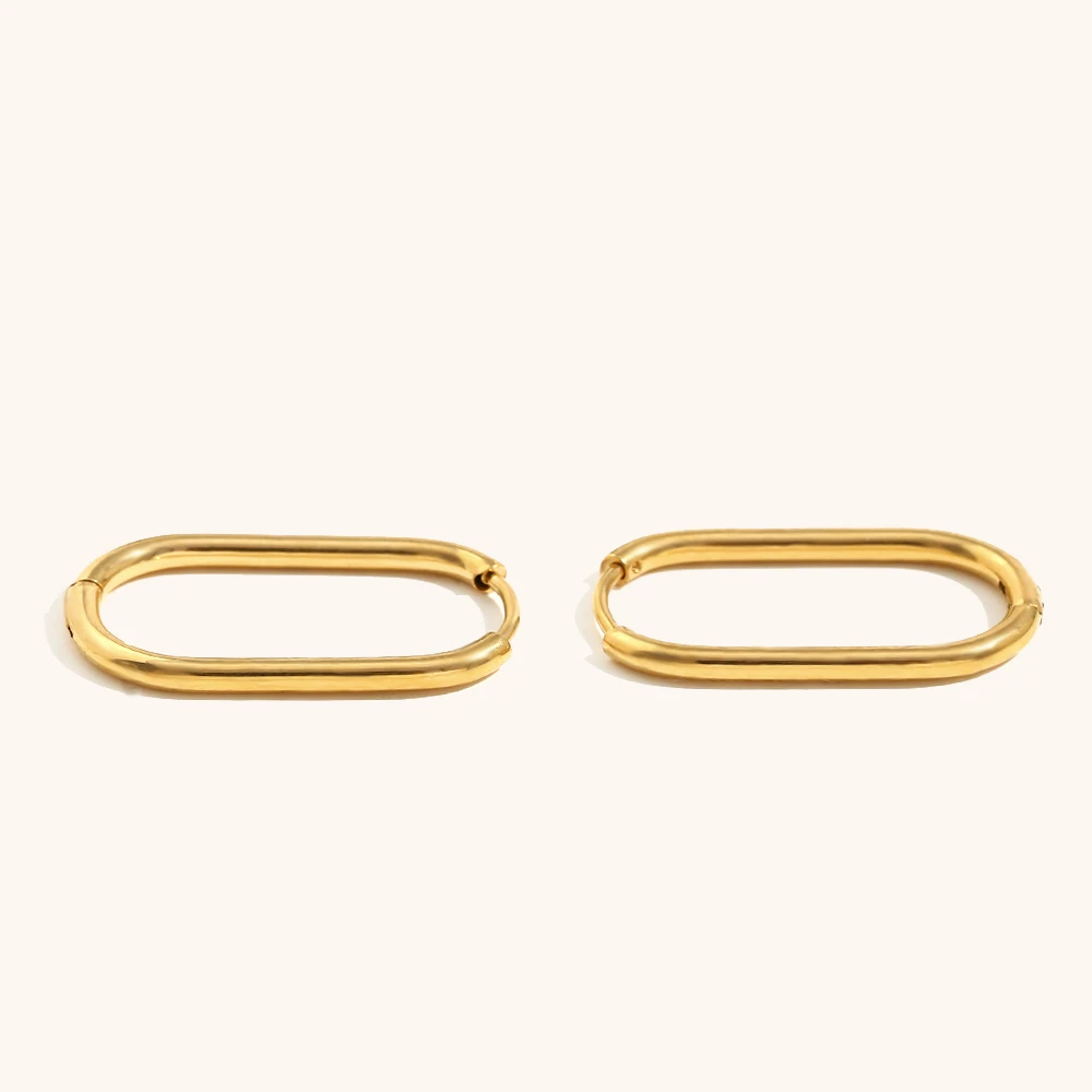 La. Muses Simple Fashion Stainless Steel Hoop Earrings For Women 2024 Unique Luxury Jewelry And Accessories