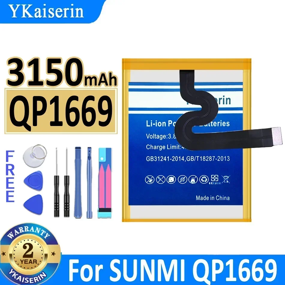 YKaiserin QP1659 QP1669 ZAP1522 W5910 Battery for VK VEKEN SUNMI M1 V2PRO V 2 Pro High Capacity Portablet Batteries Warranty