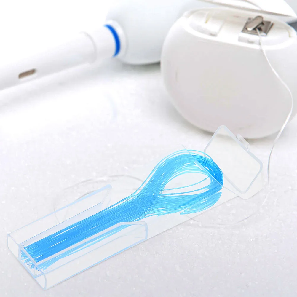 

100Pcs Nylon Floss Threaders Dental Supplies for Braces Bridges Crowns Sturdy Fine Craftsmanship Easy to Use Portable Carry Case