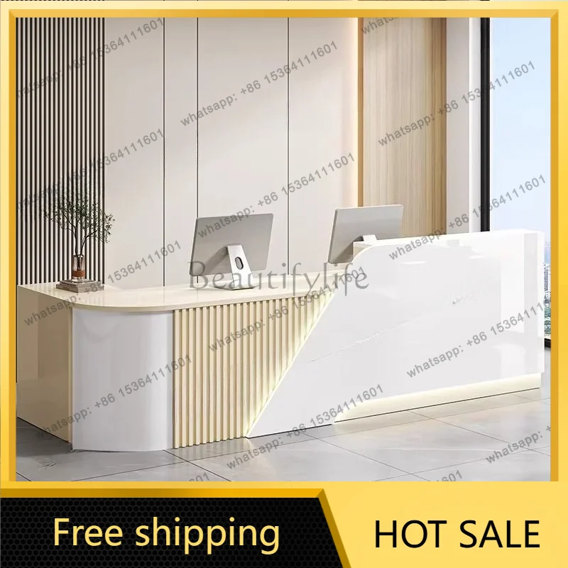 XX.Minimalist Design Reception Desks Beauty Luxury Unique Welcome Reception Desks Executive Company Scrivania Commercial Furnitu