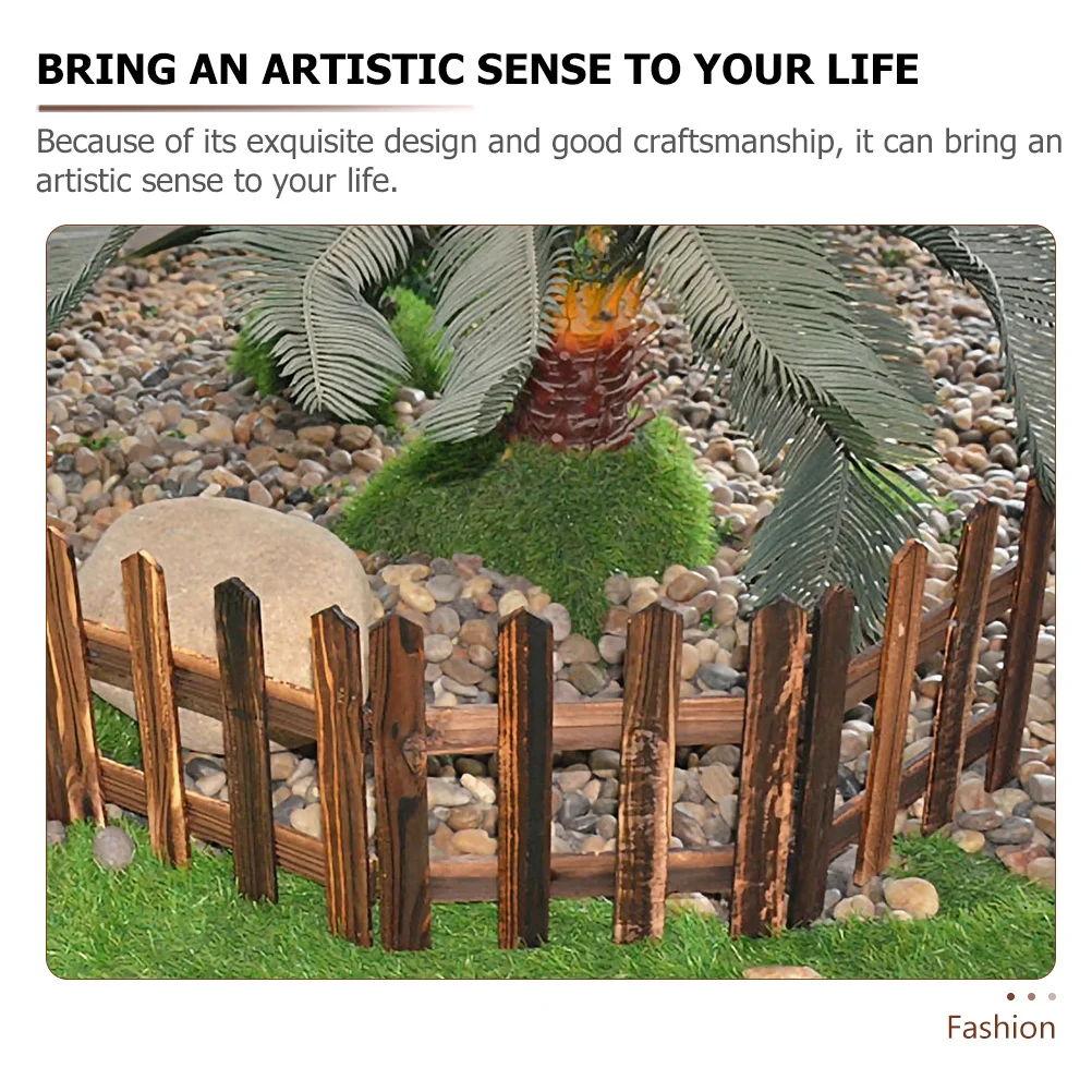 

DIY Wood Decorative Fence Garden Fencing Balcony Yard Border Exquisite Design Good Craftsmanship Artistic Sense Simple