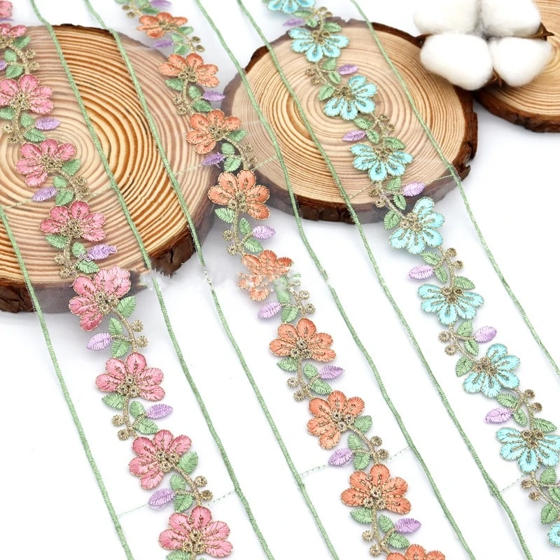 

1 Yards Ethnic Style Lace Embroidery Organza Ribbon Barcode Accessories