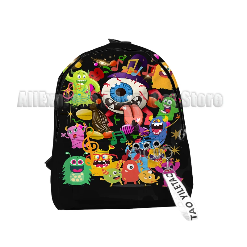 Meus Monstros Cantando Mochila dos desenhos animados, Stuffed Horror Game Schoolbag, Estudantes Meninos e Meninas Mochila, Adolescentes e Crianças, Masculino e Feminino