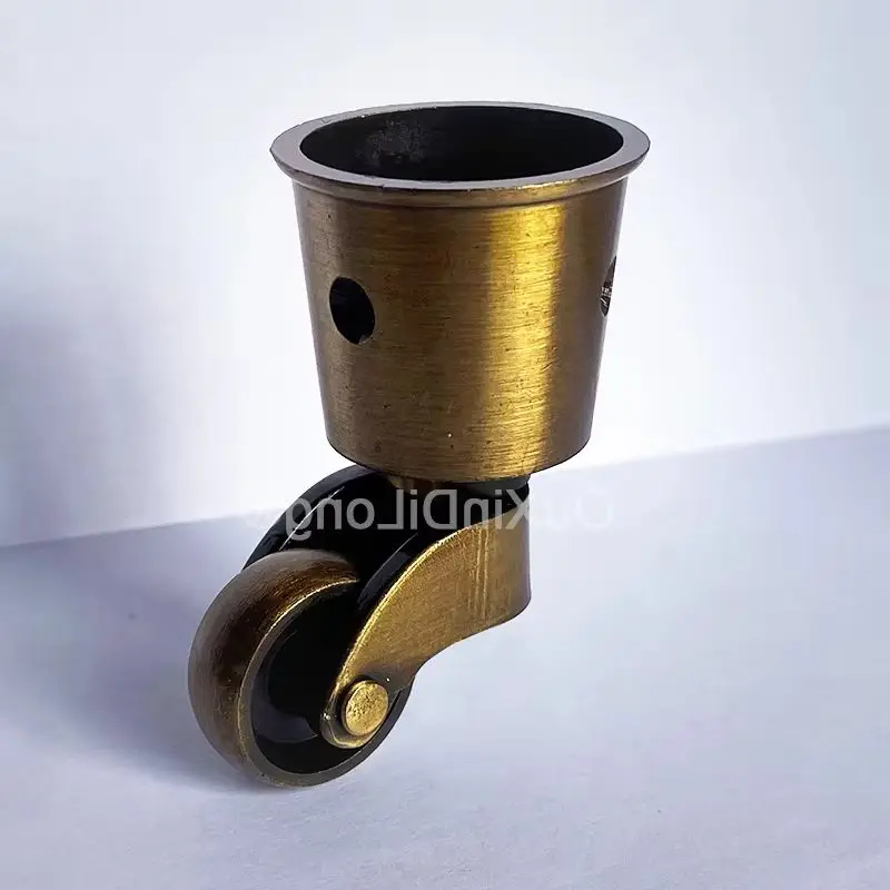 4PCS 1'' Zinc Alloy Furniture Casters Tea Table Bar Chair Sofa Feet Castors Universal Rotary Round Cup Furture Rollers Wheels