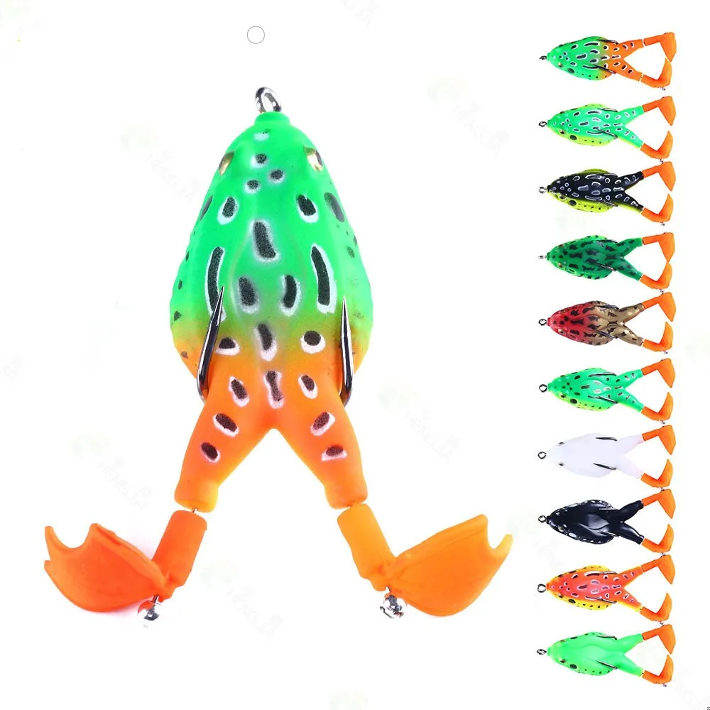 9cm12g biomimetic mine frog decoy with rotating legs for water surface frog decoy