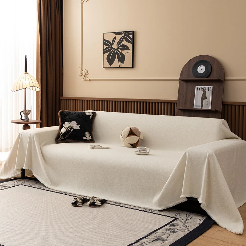 

Home Sofa Cover Teddy Velvet Waterproof Couch Towel Prevent Cat Scratch Furniture Cover 3 Seater Sofa Cover Full Set