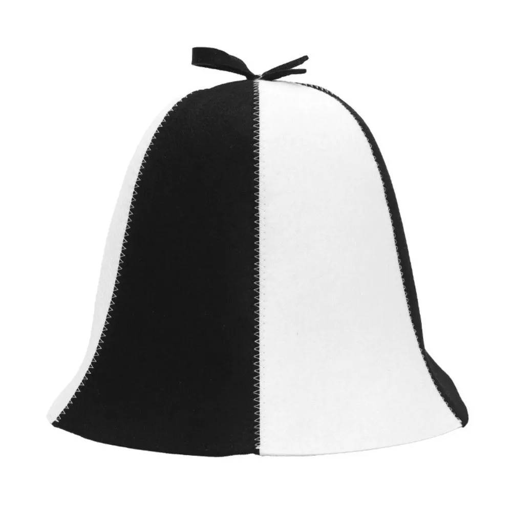Gifts Felt Sauna Hat Thickened Absorbent Felt Sauna Cap Hanging Loop Anti Heat Steam Room Cap Bathroom Accessories