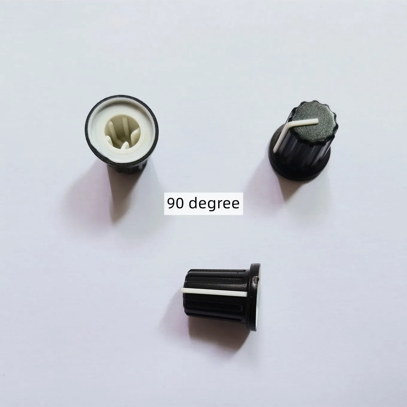 Original new 100% half shaft potentiometer knob plastic cap A Black Hat 0 degree 90 degree 180 degree 270 degree