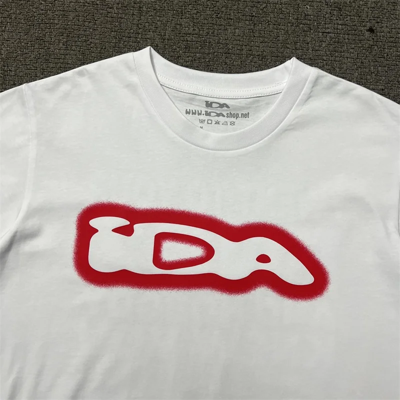 

Oversized Ida.sply Casual Short Sleeves Men Women 1:1 High Quality IDA Logo Print T-Shirts