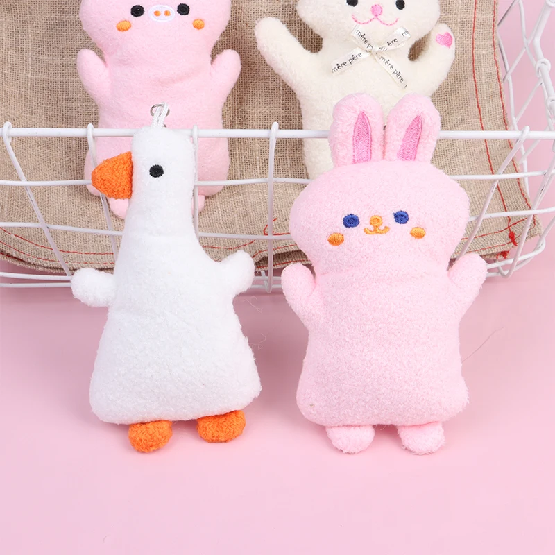 13Cm Kawaii Mini Leuke Bunny Dinosaur Bear Pig Zacht Pluche Sleutelhanger Speelgoed Zachte Katoenen Sleutelhanger Speelgoed Voor Meisjes en Kids Bag Decor 1X