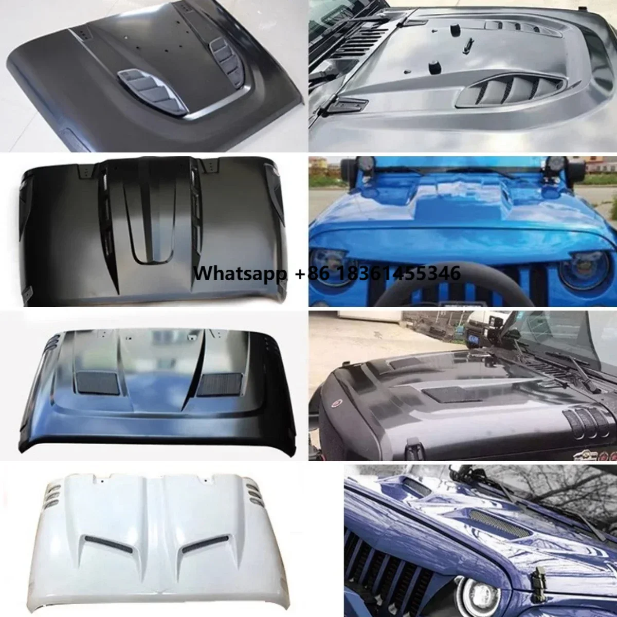 

For Wrangler JK 2007-17 modified Unpainted Auto Accessories Carbon Steel Body Kit Engine Hood Engine Cover Assembly