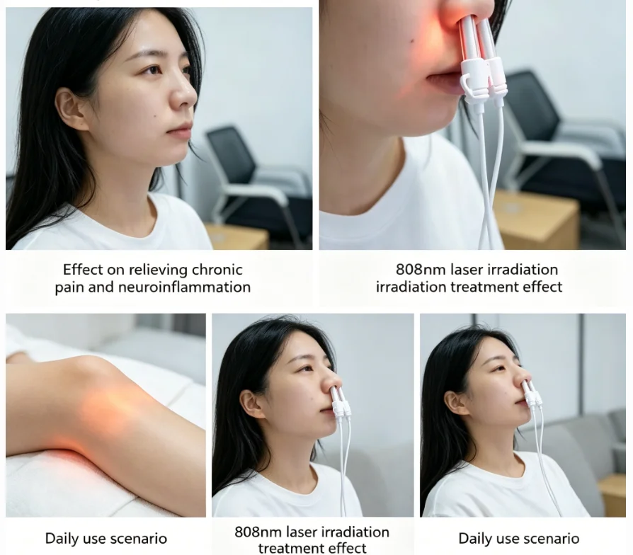 COZING 808nm Physiotherapy Equipment Laser Nose Clip Cold Medical Therapeutic Machine  Therapy Parkinson Dementia