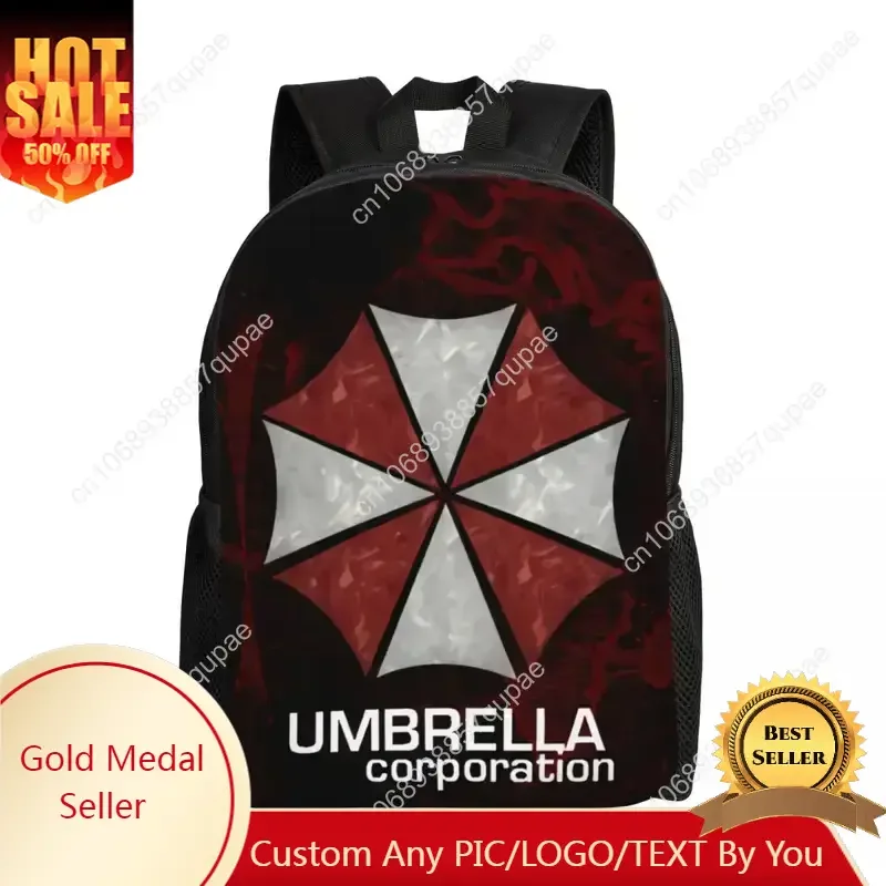 

Custom Umbrella Corps Corporation Backpacks for Boys Girls Video Game College School Travel Bags Men Bookbag Fits 15 Inch Laptop