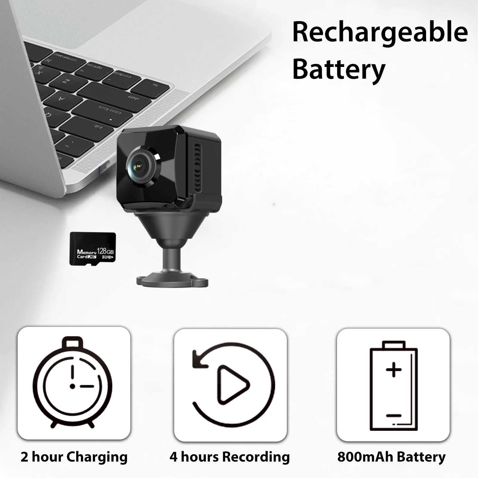 Wide-Angle WiFi Security Camera, Smart Human Motion Detection & Instant Alert Push