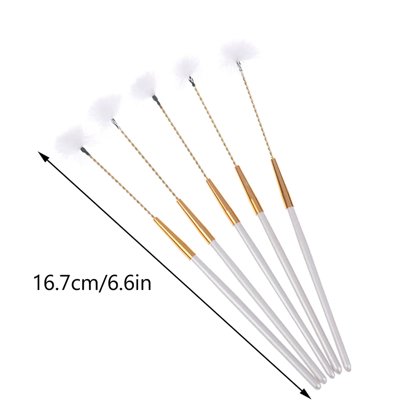 5 Stuks Gans Kip Veer Earpick Wax Remover Curette Oor Graven Tool Lepel Cleaner Stok Oor Graven Gereedschap Oor Zorg