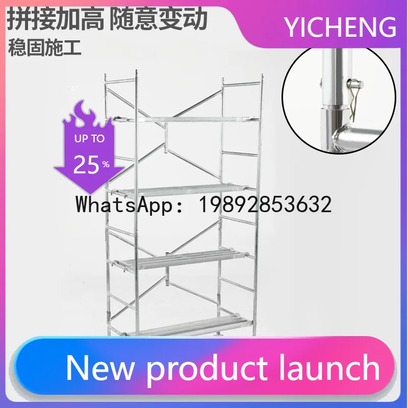 Hys folding scaffolding decoration scraping large white scaffolding elevated platform stool