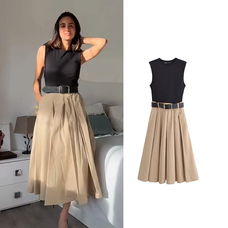 

Dresses Women's Summer 2025 New Chic Commuter Elegant Slim Long Dress Street Fashion Women's Holiday Youth Dress
