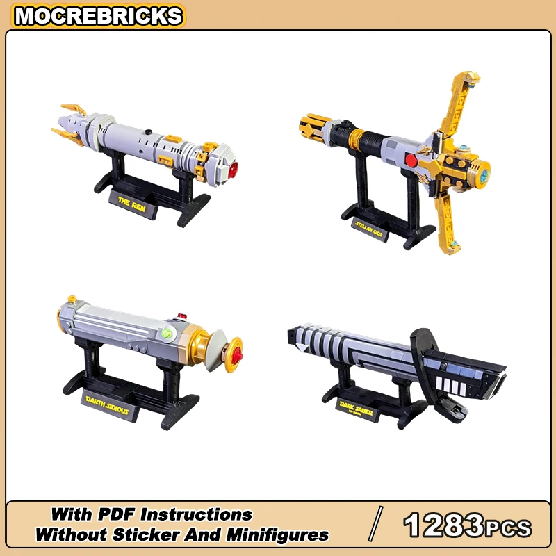 

Звездный фильм серии, фигурки с лазерным словом, набор рукояток, MOC, строительные блоки, сделай сам, сборка, кирпичи, коллекционные наборы, игрушки, подарки