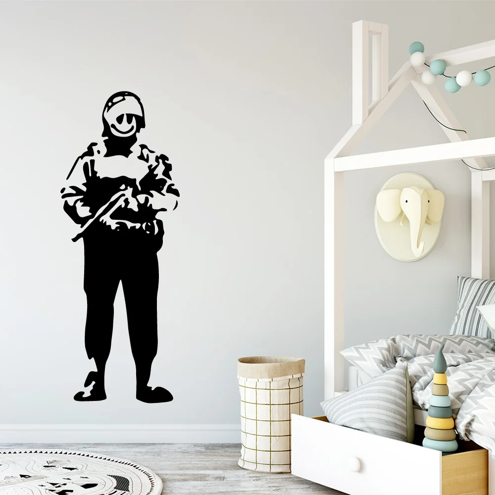 

Soldier Self Adhesive Vinyl Waterproof Wall Art Decal Living Room Bedroom Background Wall Art Decal Drop Shipping