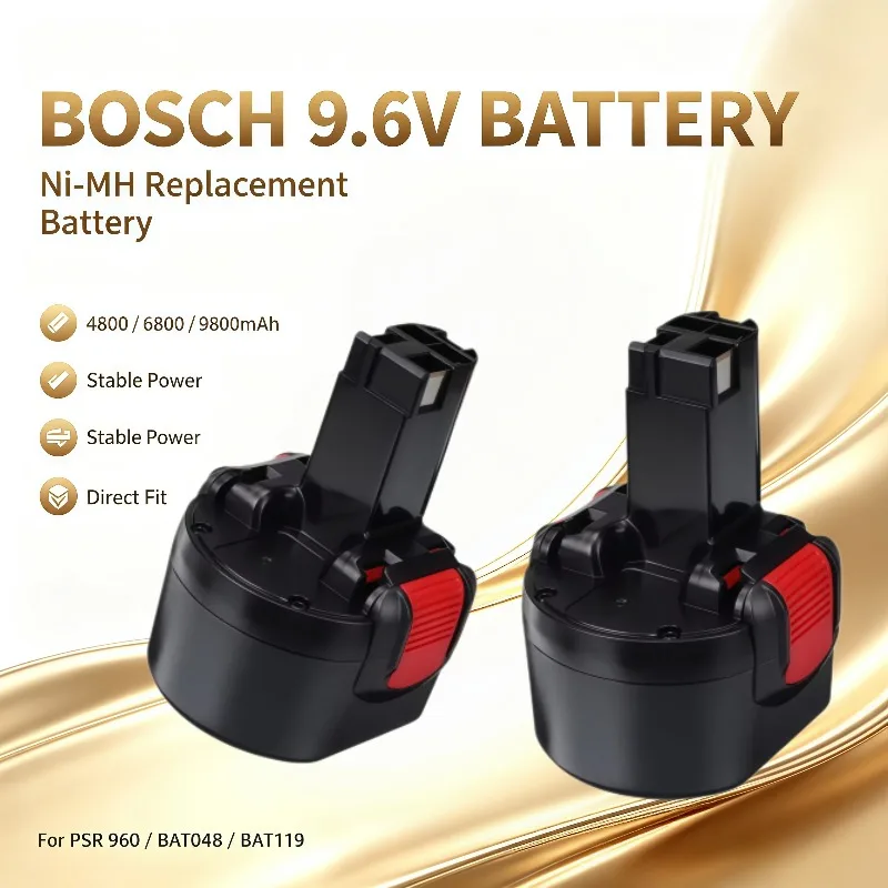 9.6V Ni‑MH Rechargeable Replacement Battery Pack 4800/6800/9800mAh Fit PSR 960 BH984 BAT048 BAT119 Power Tools