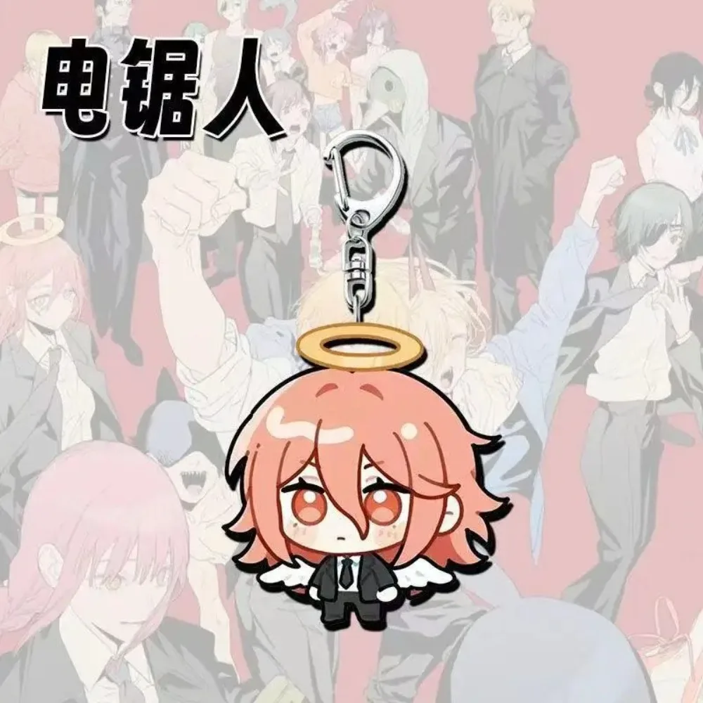 Chainsaw Man Anime Figure  Acrylic Keychain Makima Power Aki Angel Reze Denji Cosplay Backpack Decoration Pendant Holiday Gift