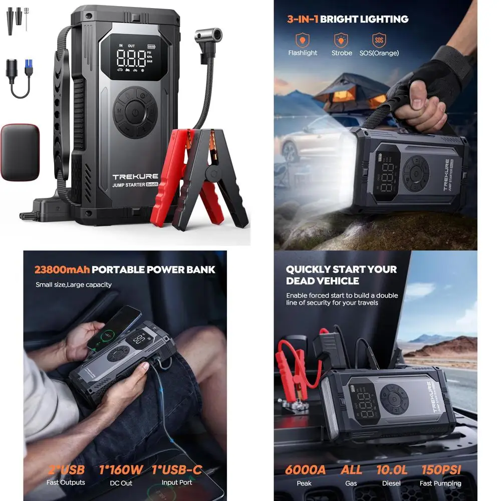 8-In-1 Jump Starter…
