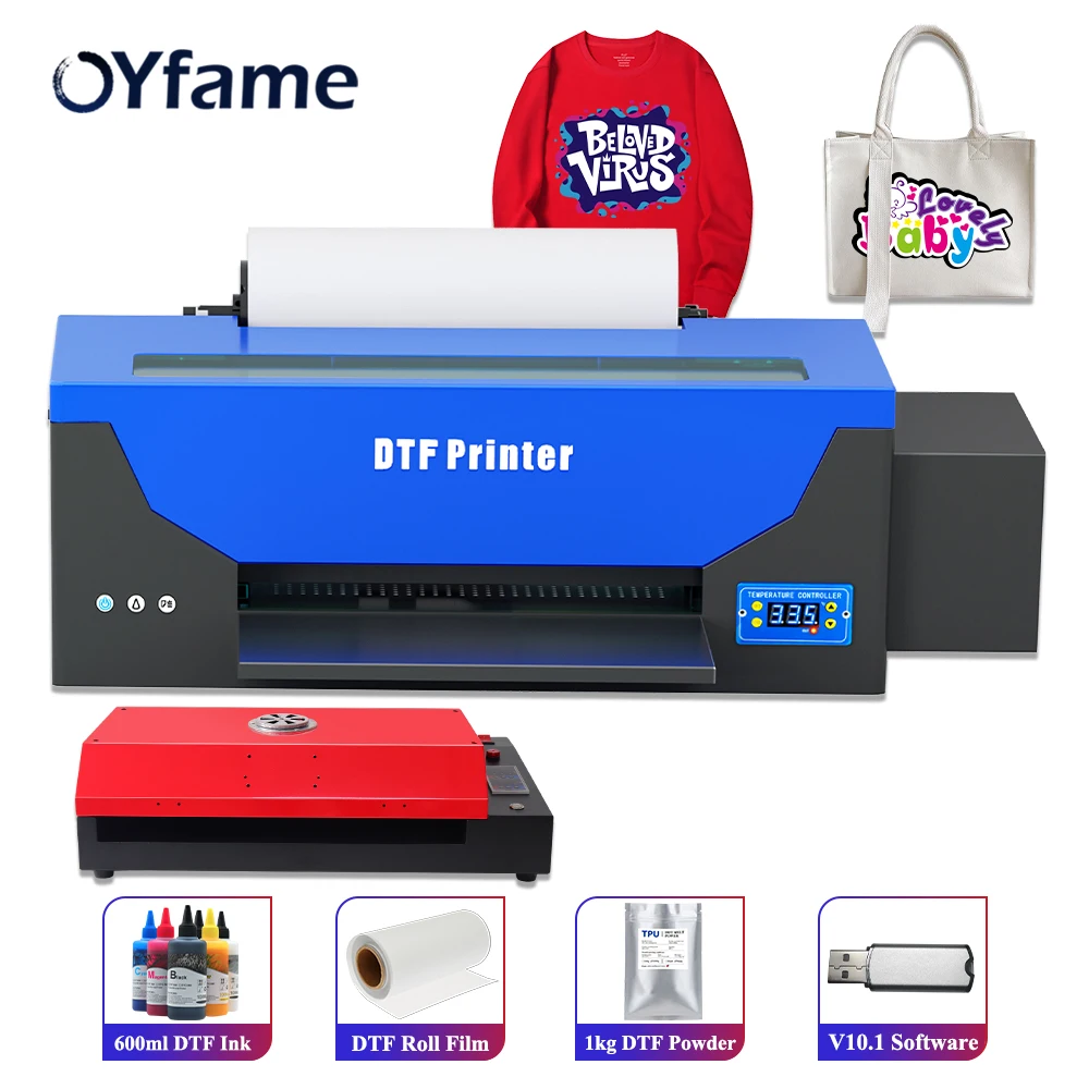 OYfame R1390 DTF Printer impresora dtf A3 Transfer To Film dtf printer DTF Ink  t shirt Printing Machine A3 For Customized DTF