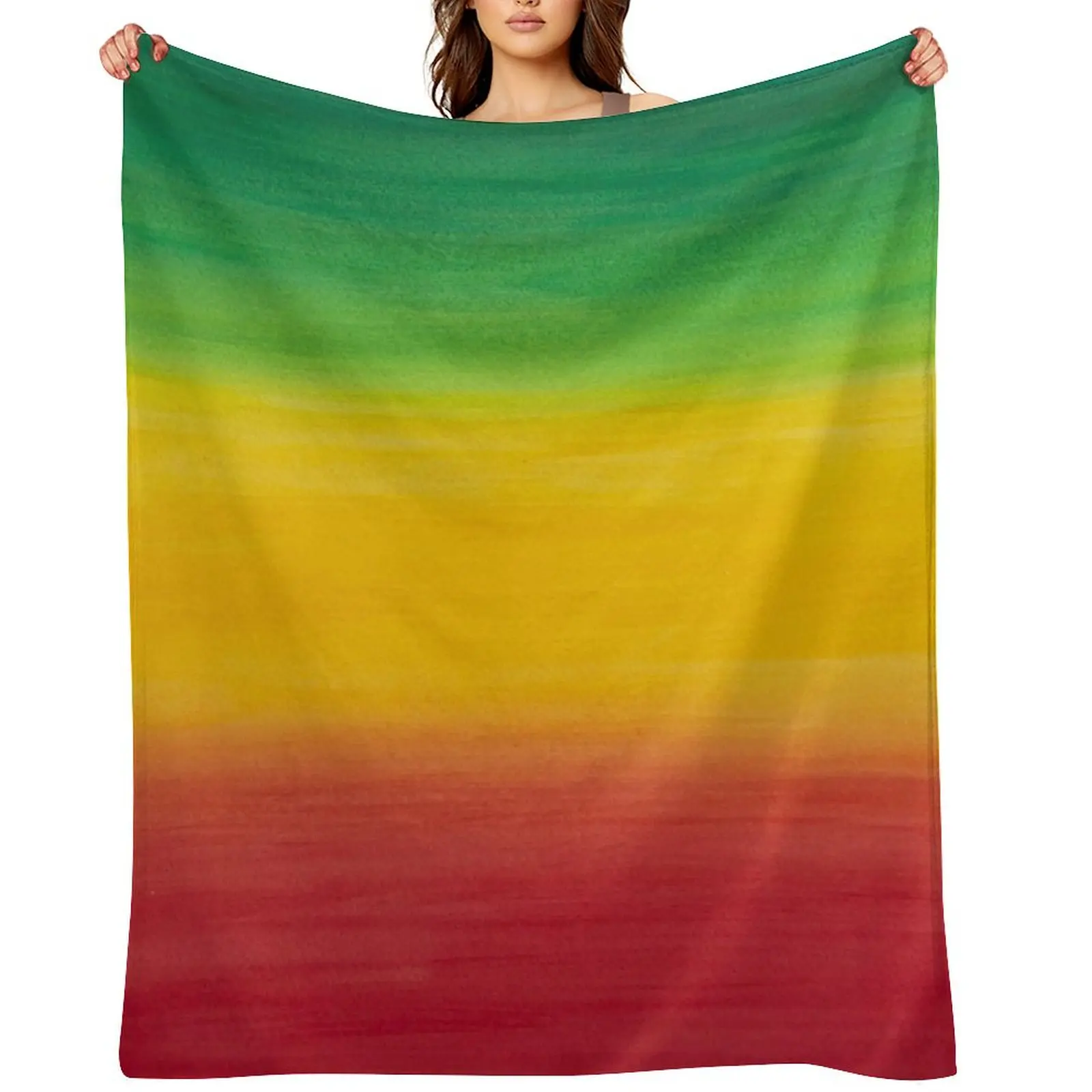 Rastafarian Colours Throw Blanket Nap Furrys For Sofa Thin Thermal for babies Baby Blankets