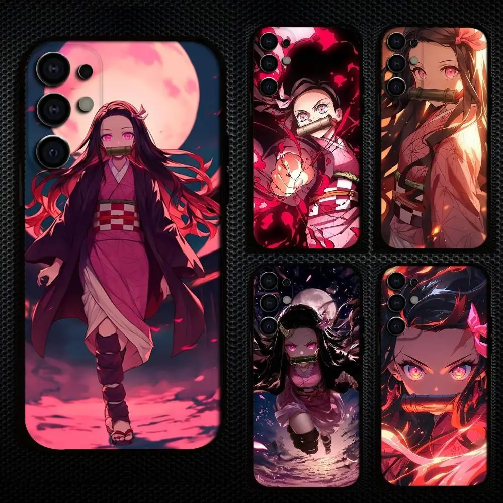 

N-Nezuke D-Demon S-Slayer Phone Case For Samsung S25,S24,S21,S22,S23,S30,Ultra,S20,Plus,Fe,Lite,Note,10,9,5G Black Cover