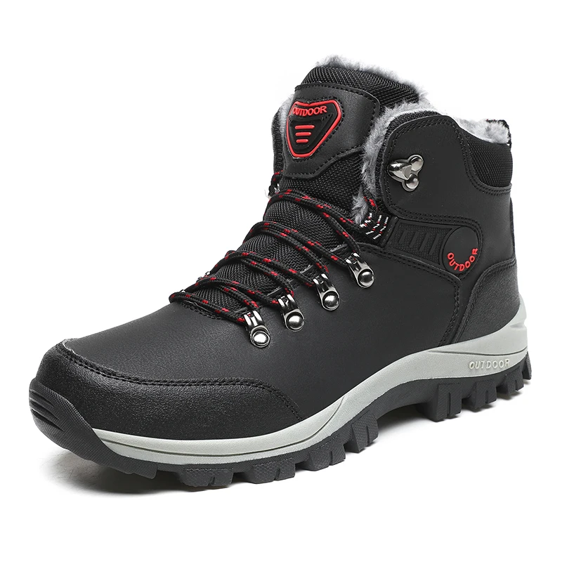Men Casual Snow Boots Waterproof Warm Winter Shoes Men Hiking Boots Outdoor Mountain Climbing Sneaker Man cotton shoes male