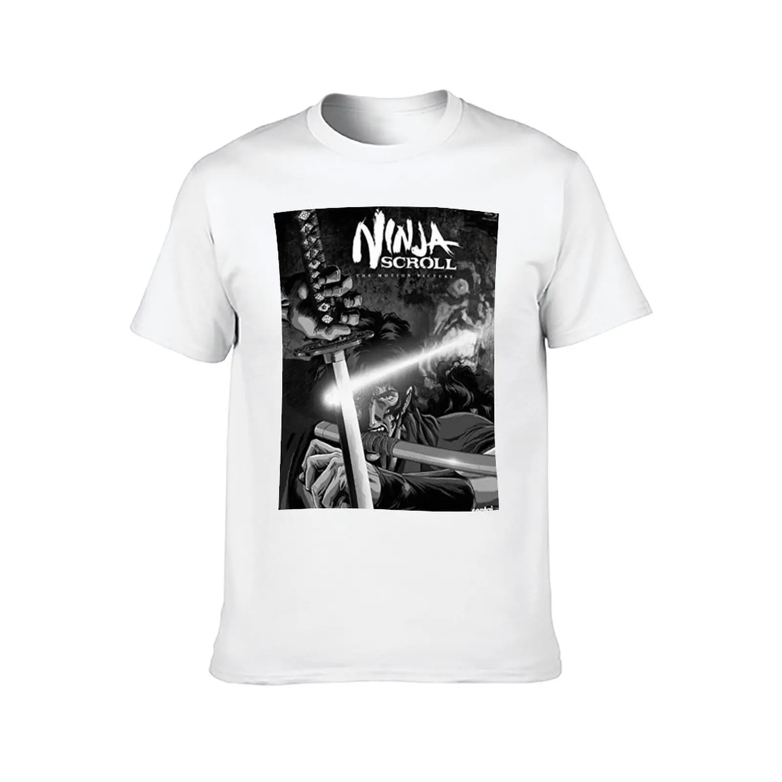 NINJA SCROLL B/W T-Shirt anime t shirts for man graphic t shirts for man T-Shirt