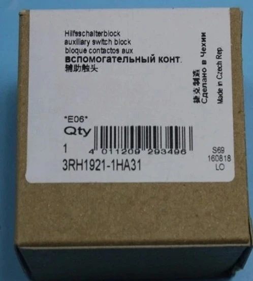 

Brand New Original 3RH1921-1HA31 3RH1921-1MA11 Warranty One-year Fast delivery