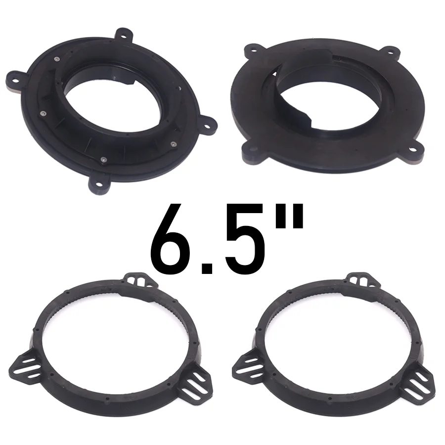 Wooeight 2x Front Rear Door Speaker Adapter Spacer Rings Bracket Holder Pads 6.5